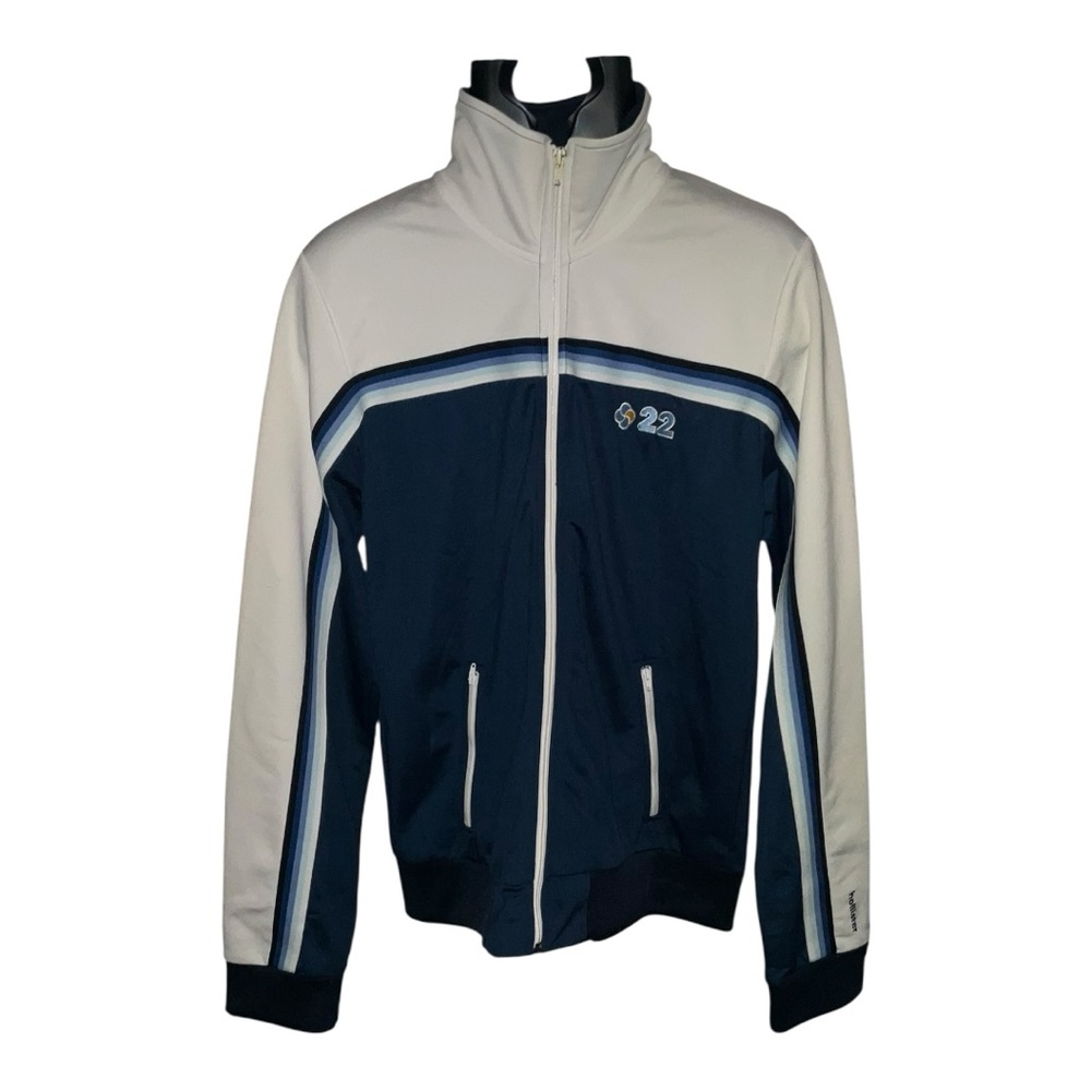 Men's Hollister Vintage White and Navy Jacket
